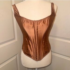 Victoria's Secret Copper Satin Corset Top Brand New